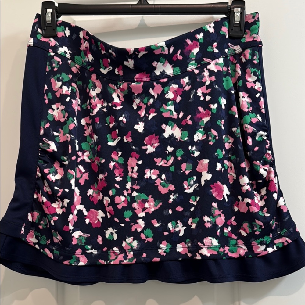 PGA Tour Navy Floral A-Line Skort